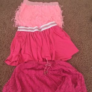 Pink Skirts Set of 3